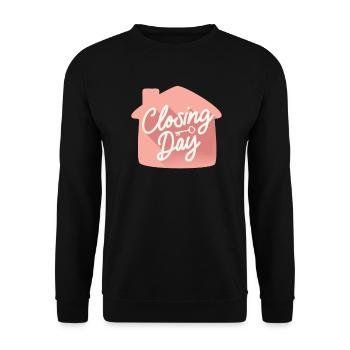 Jour de clôture Mignon Agent Immobilier Cadeau Maison - Sweat-shirt Unisexe - noir - Devant - Alina (178cm) & Michal (187cm)