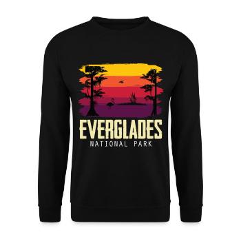 Everglades Wetlands Parc national de Pelikan Flori - Sweat-shirt Unisexe - noir - Devant - Alina (178cm) & Michal (187cm)