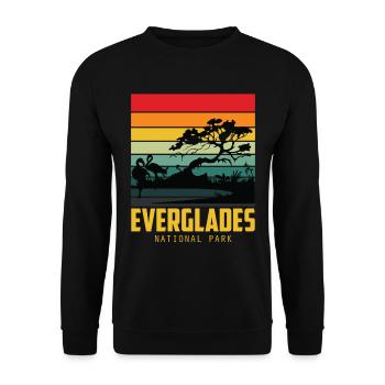 Nationalpark Souvenir Everglades Pelican Hike Sump - Unisex Pullover - Schwarz - Vorne - Alina (178cm) & Michal (187cm)