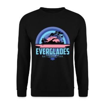Everglades National Park Souvenir Pelikan SwampGebi - Unisex Sweatshirt - black - Front - Alina (178cm) & Michal (187cm)