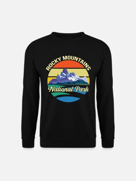 Nationalpark Souvenir Rocky Mountains Wandern Camp - Unisex Pullover - Schwarz