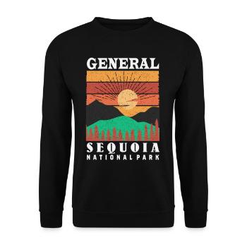 Sequoia Nationalpark Mammutbäume General Nevada So - Unisex Pullover - Schwarz - Vorne - Alina (178cm) & Michal (187cm)