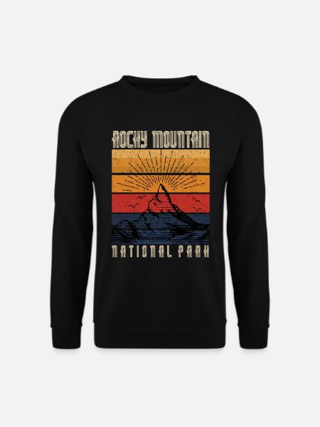 Rocky Mountain Nationalpark Wandern Camping Natur - Unisex Pullover - Schwarz
