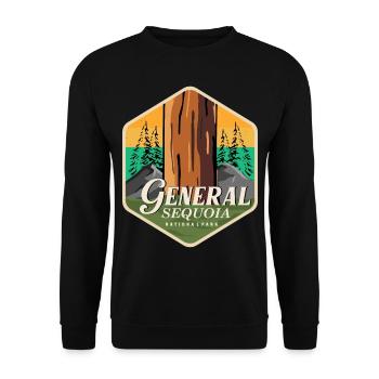 Sequoia National Park Hike Camping Redwood Ne - Unisex Sweatshirt - black - Front - Alina (178cm) & Michal (187cm)
