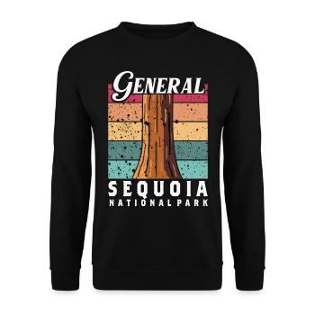 Nevada Sequoia Redwood National Park Hiking Campin - Unisex Sweatshirt - black - Front - Alina (178cm) & Michal (187cm)