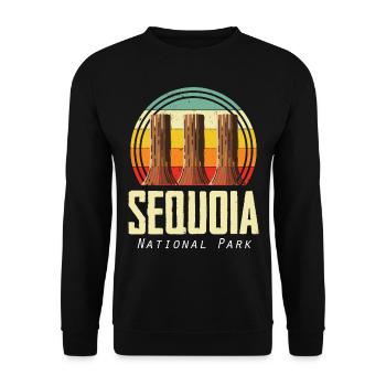 Sequoia National Park Sequoias Hiking Nature Cam - Unisex Sweatshirt - black - Front - Alina (178cm) & Michal (187cm)