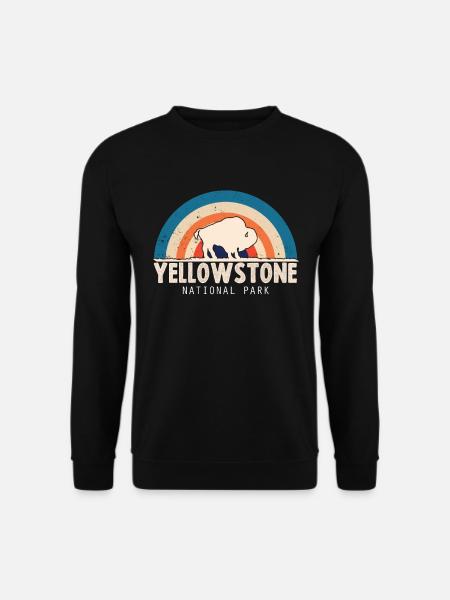 Parc national de Yellowstone Wyoming Buffalo Nature Wall - Sweat-shirt Unisexe - noir