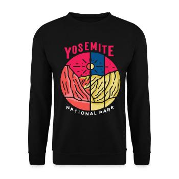 Yosemite National Park California Nature Hiking Be - Unisex Sweatshirt - black - Front - Alina (178cm) & Michal (187cm)