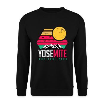 Parc national de Yosemite Souvenir California Nature W - Sweat-shirt Unisexe - noir - Devant - Alina (178cm) & Michal (187cm)