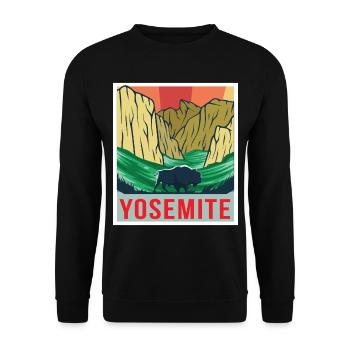 Yosemite Souvenir National Park Grizzly Bear Randonnée - Sweat-shirt Unisexe - noir - Devant - Alina (178cm) & Michal (187cm)