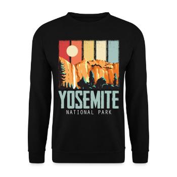 Souvenir Grizzly Bear Randonnée Yosemite Californie N - Sweat-shirt Unisexe - noir - Devant - Alina (178cm) & Michal (187cm)