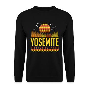 Parc national de Yosemite Souvenir Randonnée en montagne Na - Sweat-shirt Unisexe - noir - Devant - Alina (178cm) & Michal (187cm)