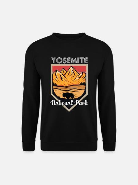 Kalifornien Nationalpark Yosemite Souvenir Bergwan - Unisex Pullover - Schwarz
