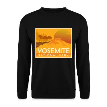 Californie Yosemite Mountains National Park Sun - Sweat-shirt Unisexe - noir - Devant - Alina (178cm) & Michal (187cm)