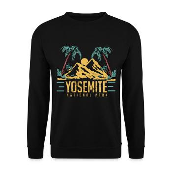 Parc national Souvenir Californie Yosemite Randonnée - Sweat-shirt Unisexe - noir - Devant - Alina (178cm) & Michal (187cm)