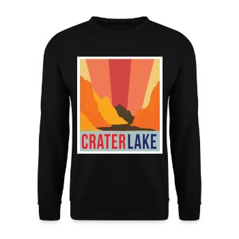 Crater Lake National Park Oregon Hiking Nature Vulk - Unisex Sweatshirt - black - Front - Alina (178cm) & Michal (187cm)