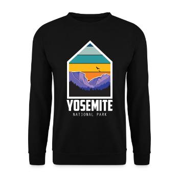 Parc national Heartbeat Yosemite California Souve - Sweat-shirt Unisexe - noir - Devant - Alina (178cm) & Michal (187cm)