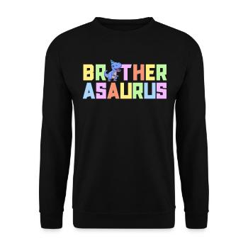 Bruder Asaurus Dinosaurier Geburtstagsfeier TRex - Unisex Pullover - Schwarz - Vorne - Alina (178cm) & Michal (187cm)