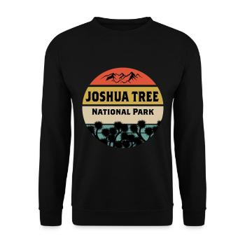 Joshua Tree National Park California Camping Wande - Unisex Sweatshirt - black - Front - Alina (178cm) & Michal (187cm)