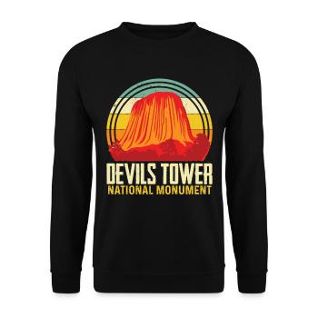 Wyoming Devils Tower National Monument Souvenir Natu - Sweat-shirt Unisexe - noir - Devant - Alina (178cm) & Michal (187cm)