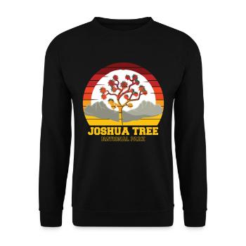 Joshua Tree National Park Souvenir Camping California - Unisex Sweatshirt - black - Front - Alina (178cm) & Michal (187cm)