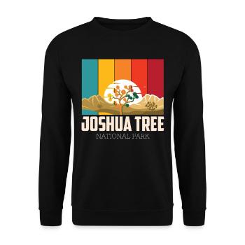 Joshua Tree California Desert National Park Camping - Unisex Sweatshirt - black - Front - Alina (178cm) & Michal (187cm)