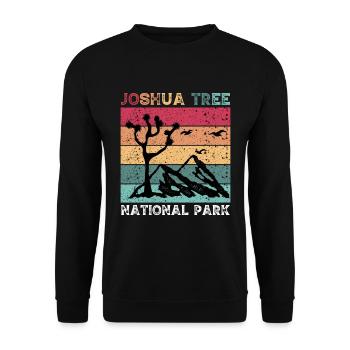 Joshua Tree Souvenir California National Park Camp - Unisex Sweatshirt - black - Front - Alina (178cm) & Michal (187cm)