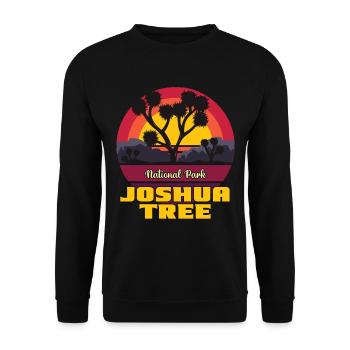 Joshua Tree Nationalpark Wandern Kalifornische Wüs - Unisex Pullover - Schwarz - Vorne - Alina (178cm) & Michal (187cm)