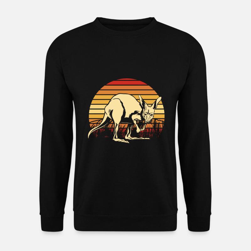 Kangaroo Retro Australia Down Under Outback - Unisex Sweatshirt - black