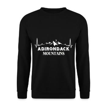 Adirondack Mountain Hiking Camping Park Outdoor - Unisex Sweatshirt - black - Front - Alina (178cm) & Michal (187cm)