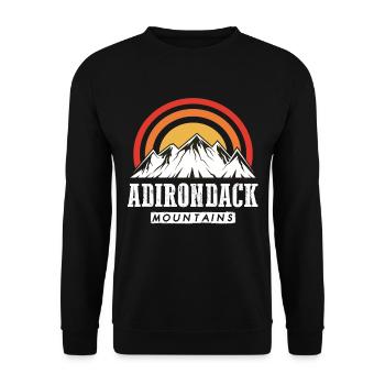 Adirondack Mountain Nature Travel Park Camping Wan - Unisex Sweatshirt - black - Front - Alina (178cm) & Michal (187cm)