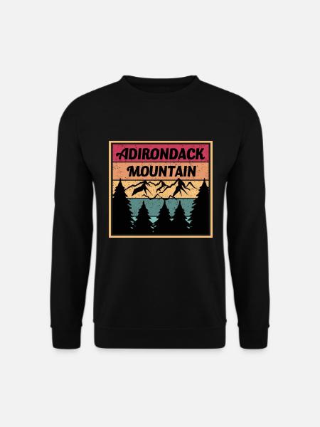 Berg Souvenir Adirondack Wandern Natur - Unisex Pullover - Schwarz