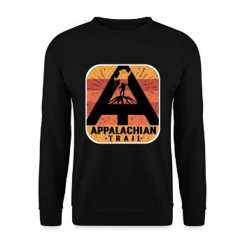 Bergkette Appalachian Trail Wandern Wanderweg - Unisex Pullover - Schwarz - Vorne - Alina (178cm) & Michal (187cm)