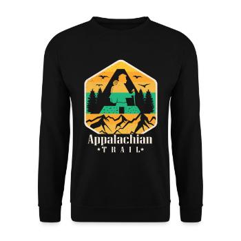 Bergkette Wanderweg Appalachen Souvenir - Unisex Pullover - Schwarz - Vorne - Alina (178cm) & Michal (187cm)