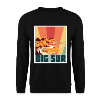 Big Sur Ufer Kalifornien Souvenir Ozean Natur Küst - Unisex Pullover - Schwarz - Vorne - Alina (178cm) & Michal (187cm)