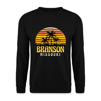 Travel Missouri Vacation in Branson Hiking Camping - Unisex Sweatshirt - black - Front - Alina (178cm) & Michal (187cm)