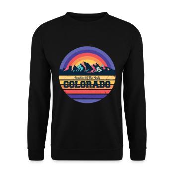 Garten der Götter Souvenir Colorado Nationalpark - Unisex Pullover - Schwarz - Vorne - Alina (178cm) & Michal (187cm)
