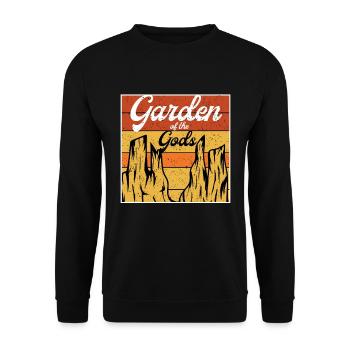 Garten der Götter Nationalpark Souvenir Colorado - Unisex Pullover - Schwarz - Vorne - Alina (178cm) & Michal (187cm)