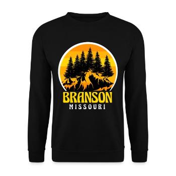 Branson Missouri Riesenrad Reisen Camping Wandern - Unisex Pullover - Schwarz - Vorne - Alina (178cm) & Michal (187cm)