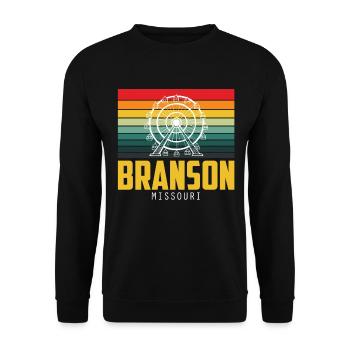 Branson Missouri Vacation Camping Travel - Unisex Sweatshirt - black - Front - Alina (178cm) & Michal (187cm)