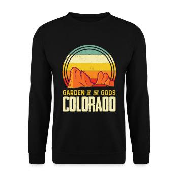 Garten der Götter Nationalpark Colorado Andenken - Unisex Pullover - Schwarz - Vorne - Alina (178cm) & Michal (187cm)