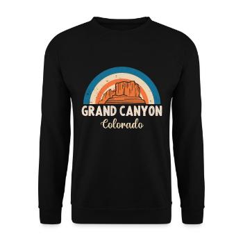 Colorado Souvenir Grand Canyon National Park Campin - Sweat-shirt Unisexe - noir - Devant - Alina (178cm) & Michal (187cm)