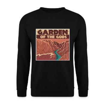 Garten der Götter Souvenir Naturliebhaber Wandern - Unisex Pullover - Schwarz - Vorne - Alina (178cm) & Michal (187cm)