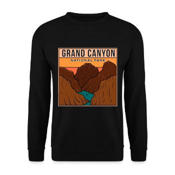Parc national du Grand Canyon Souvenir Colorado Campin - Sweat-shirt Unisexe - noir - Devant - Alina (178cm) & Michal (187cm)