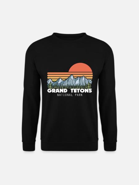 Grand Teton Nationalpark Wyoming Souvenir Bergkett - Unisex Pullover - Schwarz