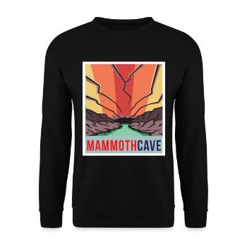 Mammoth Höhle Retro Nationalpark Souvenir Kentucky - Unisex Pullover - Schwarz - Vorne - Alina (178cm) & Michal (187cm)