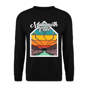 Mammoth Cave Kentucky Nationalpark Wandern - Unisex Pullover - Schwarz - Vorne - Alina (178cm) & Michal (187cm)