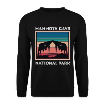 Mammoth Cave Souvenir Nationalpark Kentucky - Unisex Pullover - Schwarz - Vorne - Alina (178cm) & Michal (187cm)