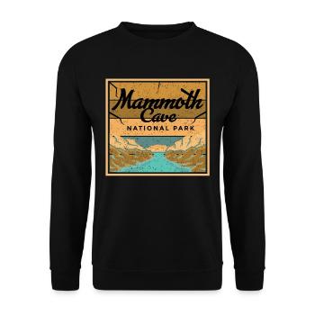 Mammoth Cave Kentucky Nationalpark Souvenir - Unisex Pullover - Schwarz - Vorne - Alina (178cm) & Michal (187cm)