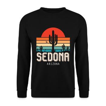 Sedona Schlucht Nationalpark Andenken Arizona - Unisex Pullover - Schwarz - Vorne - Alina (178cm) & Michal (187cm)